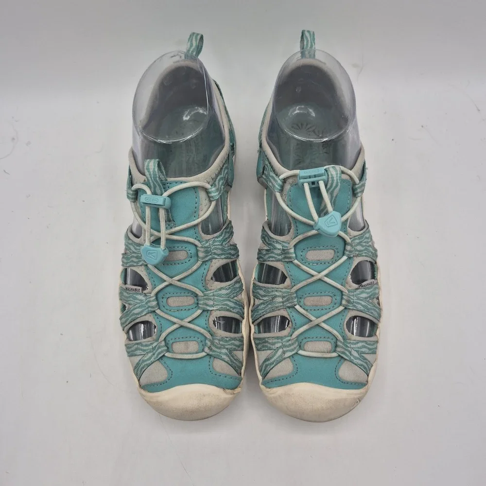 Keen Whisper‎ Sandals Youth Girls Size 4 Blue Bungee Hiking Sport Water Shoes